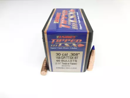 .30 cal Barnes 168gr TTSX BT Bullet 50pcs - 30 cal. rifle bullets - 200170 - 1
