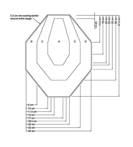 IPSC Mini Target Brown/White - SRA and IPSC targets - IPSC-MINI-BW-10 - 4