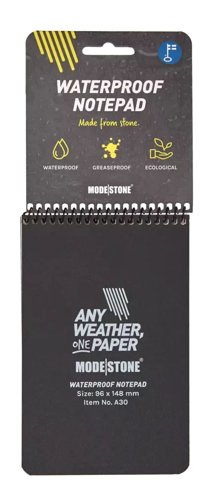 Modestone Waterproof Memo Notebook 96x148mm Black, 50 Sheets, 100 Pages - Note-taking and writing tools - A30 - 1