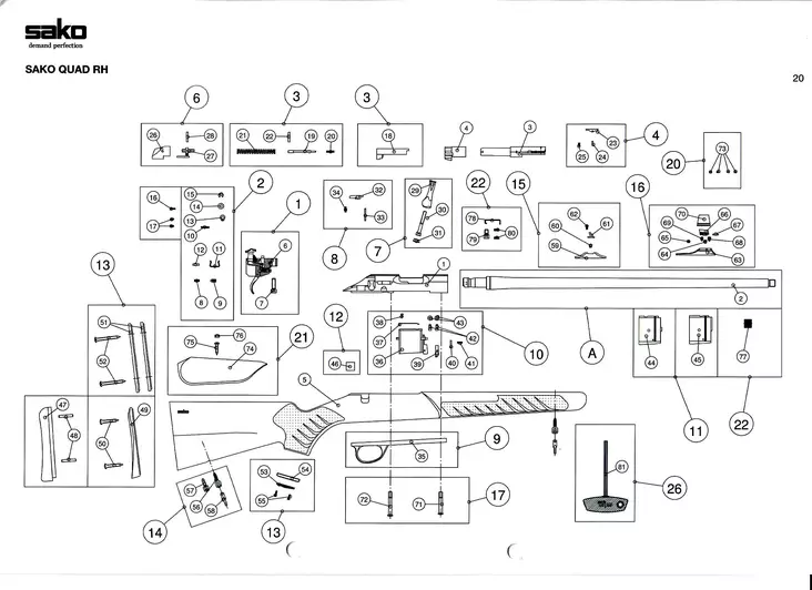Sako P04R Quad Spare Parts - Sako / Tikka spare parts and accessories - S5950110 - 1