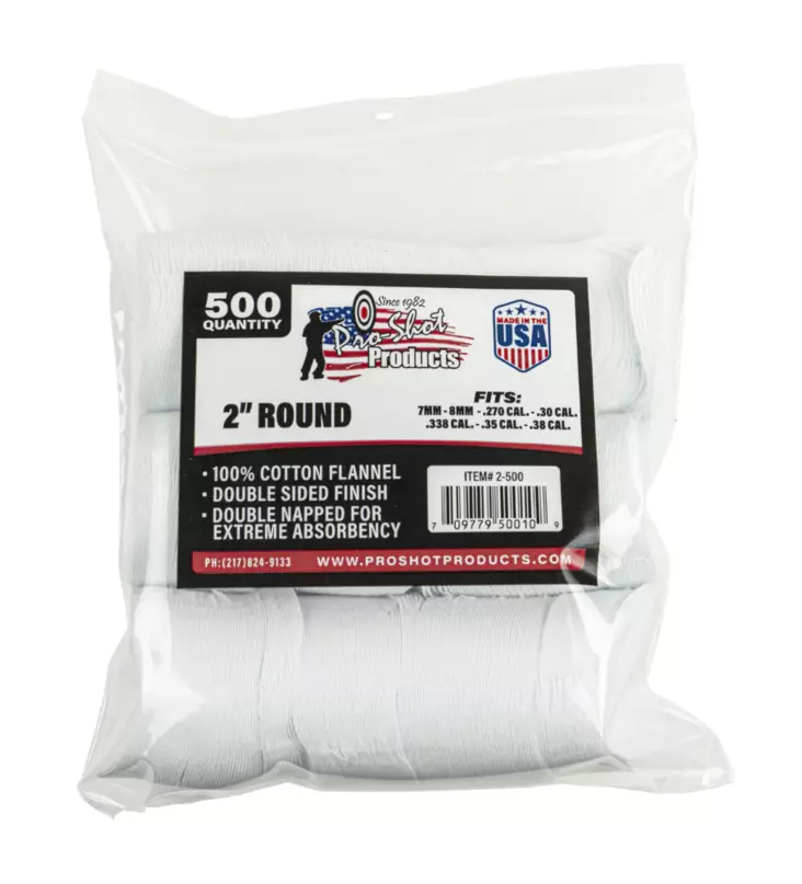 Pro-Shot .270 - .38 Cal. - Cleaning Patch - Cleaning pads - 2-500 - 2