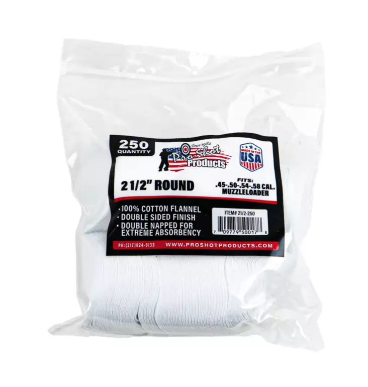 Pro-Shot .45 - .58 Cal. - Cleaning Patch - Cleaning pads - 21-2-250 - 2