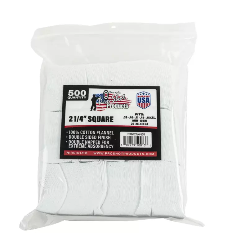 Pro-Shot .38 - .45 Cal./20 - 410GA - Cleaning Patch - Cleaning pads - 21-4-500 - 2