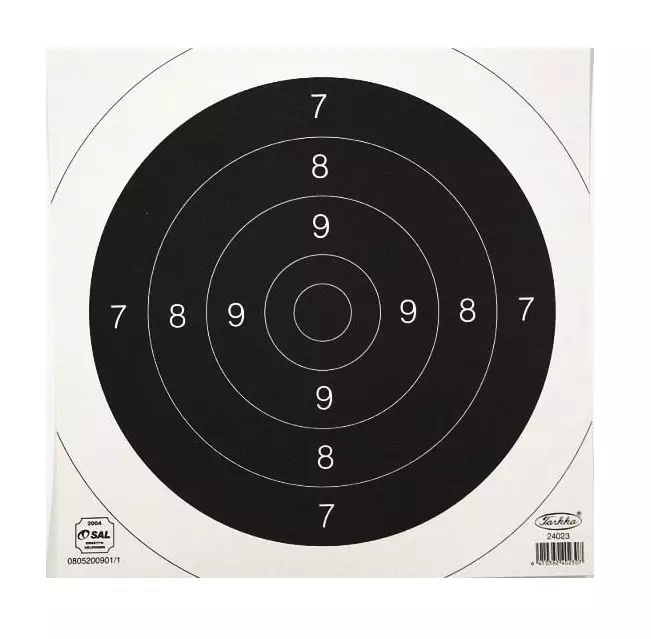 Koulutaulun keskiö 23 x 23cm 10kpl - Zeroing targets and classic targets - 240230-10 - 1
