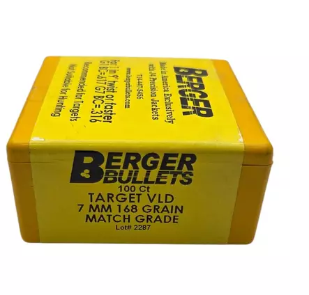 7mm Berger 168gr VLD Target 100pcs - 7 mm rifle bullets - 28401 - 2