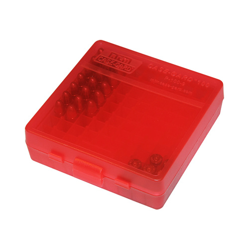 MTM 9mm 100 Round Ammo Box Red - Gun cartridge boxes - 341362 - 1