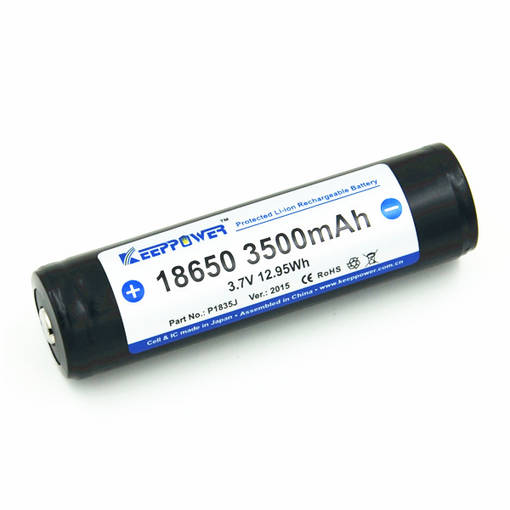 Keeppower P1835J 18650 3.7V 3500mAh 2kpl - Batteries - 8242 - 1