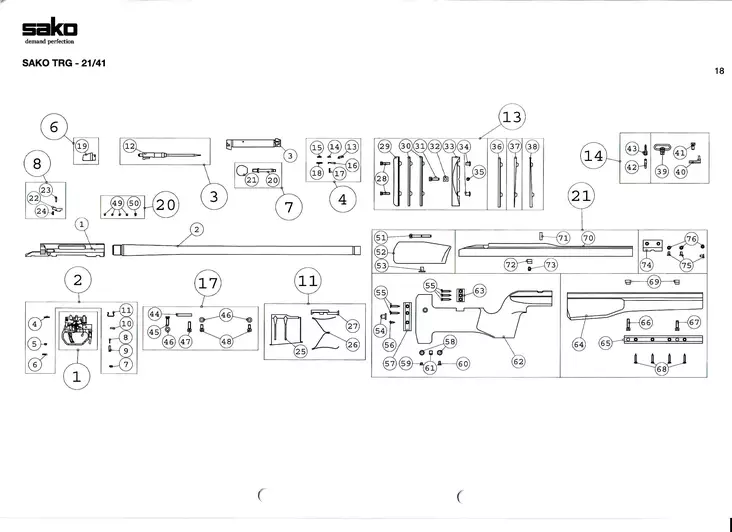 Sako TRG 21/41 Spare Parts - Sako / Tikka spare parts and accessories - S57462423 - 1