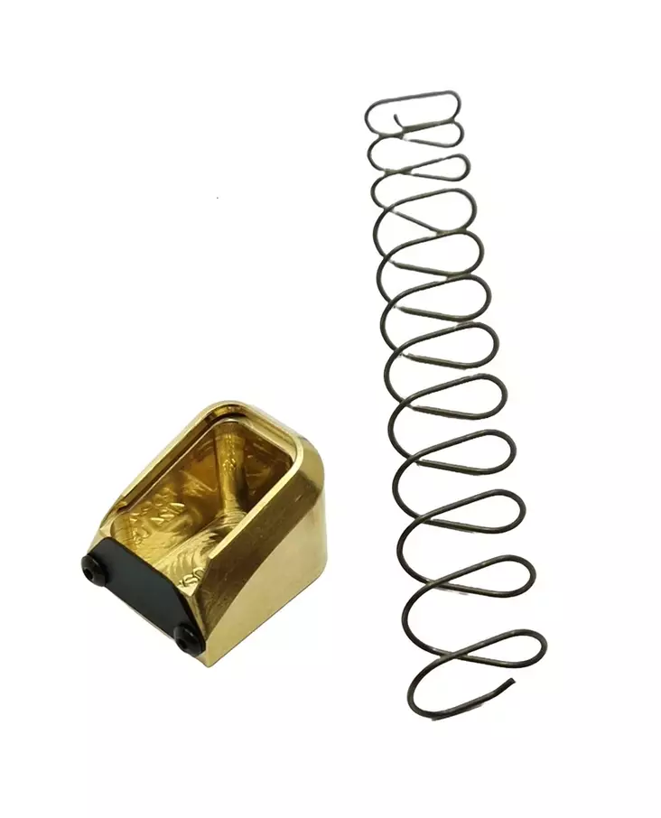 Taylor Freelance Walther PDP +3 Magazine Base Plate Shiny Brass - Handgun and PCC magazine bases - 617395790982 - 4