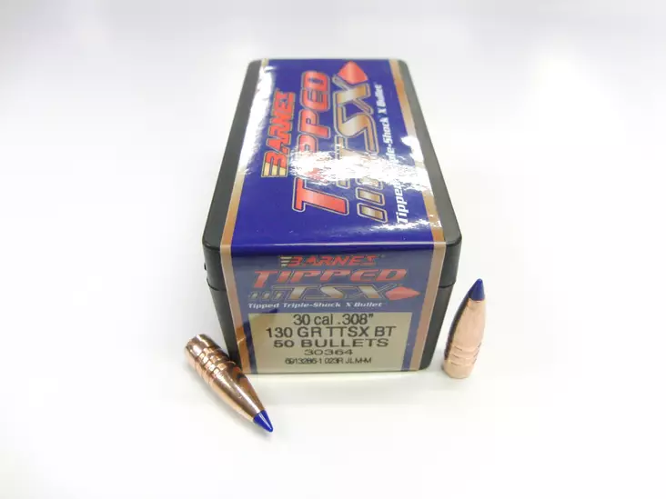 .30 cal Barnes 130gr TTSX BT Bullet 50pcs - 30 cal. rifle bullets - 200155 - 1