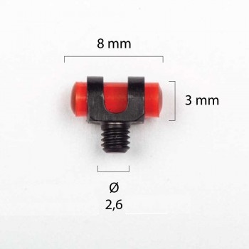 Shotgun Pellet 3.0mm Red M2.6 Thread - Shotgun sights and riser mounts - 40110RM25 - 1