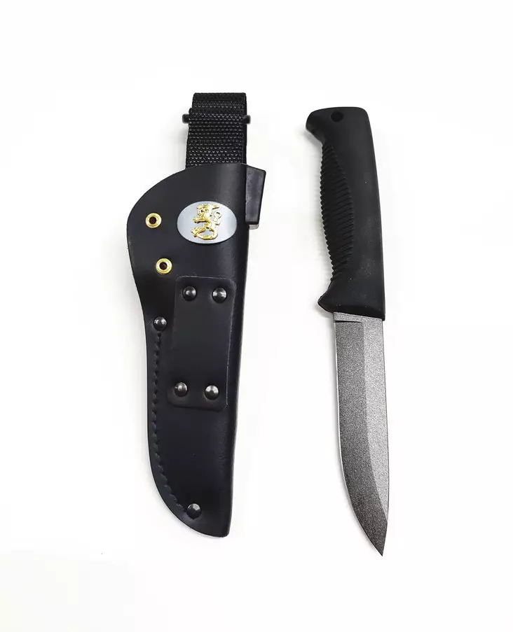 Survival Knife M07, Leather Sheath Black + Lion, J-P Peltonen - Military knives - FJP005 - 1