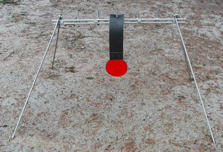 Metal Target Set: Stand + 17cm Plate + Wide Rubber + Bolts - Target packages - 6030510017 - 1