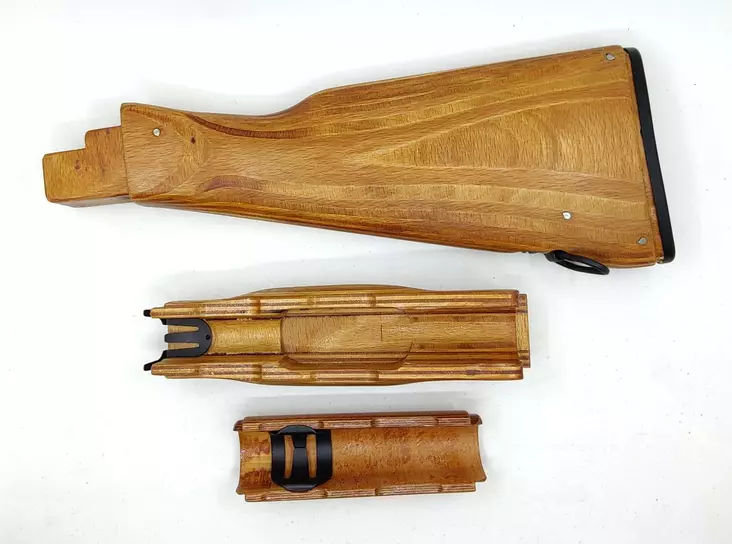 WBP AKM wooden stock set - AK butts, adapters and cheek packs - WBP-33218 - 1