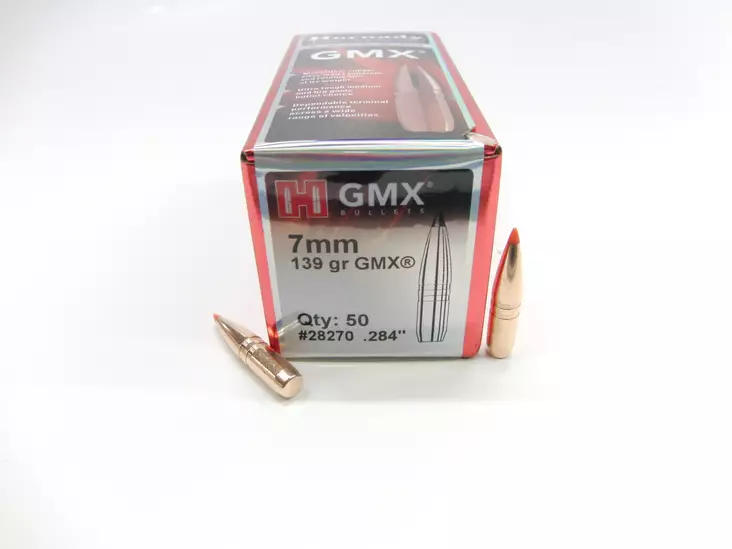 7mm Hornady 9.0g / 139gr GMX Copper Bullet 50pcs - 7 mm rifle bullets - 201770-G - 1