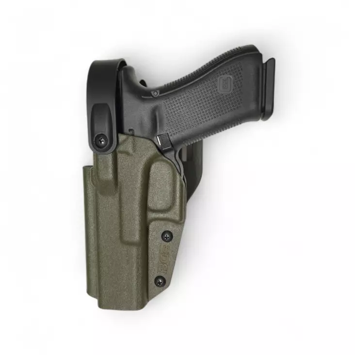 Glock BGS Kane OD Green Left-handed Pistol Holster Mid Ride with Belt Attachment - Active holsters, level 1 - KN-GLOCK-ODG-LH - 1