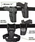BGS Mid Ride Belt Loop, holster belt attachment - Belt and MOLLE attachments - BG-MRBL-BLK - 2