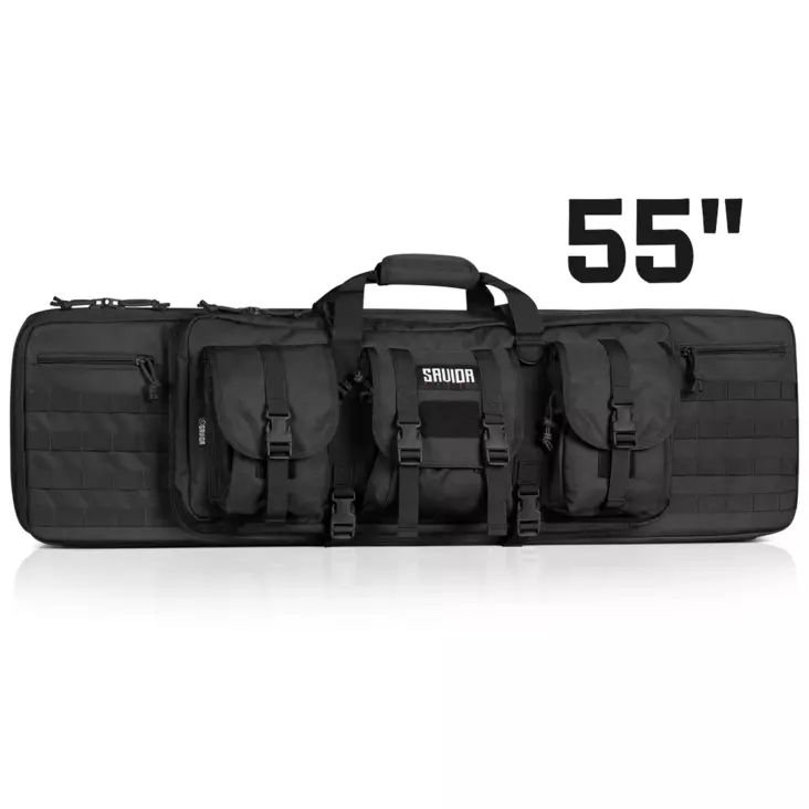 Savior Equipment American Classic Double aselaukku 55" / 140 cm - Soft gun cases - RB-5512DG-V1-BK - 1