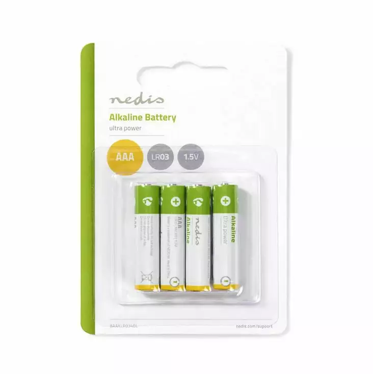 Nedis AAA Battery 1.5V 4 pcs - Batteries - BAAKLR034BL - 1