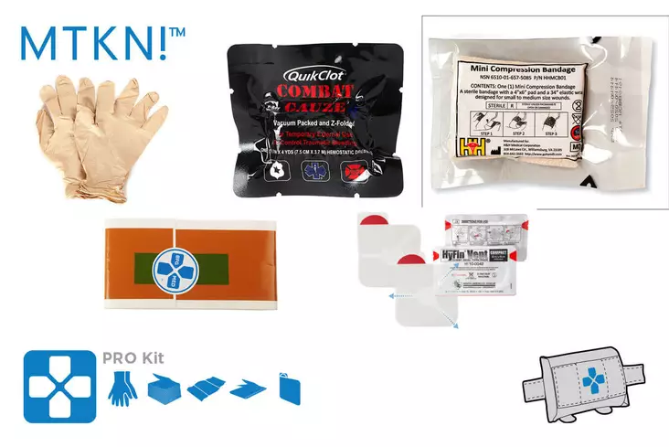 BFG Micro Trauma Kit Medical Supply Package - PRO - First aid supplies - TKR-MTKN-PRO - 1