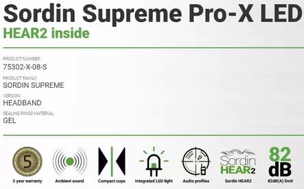 Sordin Supreme Pro-X Hear2 CAMO LED Active Hearing Protectors - Hearing protectors and earplugs - 75302-X-08-S - 2