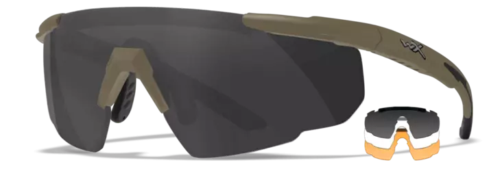 Wiley X Saber Advanced, 3 Lenses, TAN - Protective glasses and lenses - 308T - 21