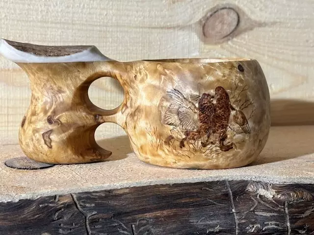 Hunters' Kuksa Combat Capercaillies - Drinkware - EK-KUKSA-TEERET - 1